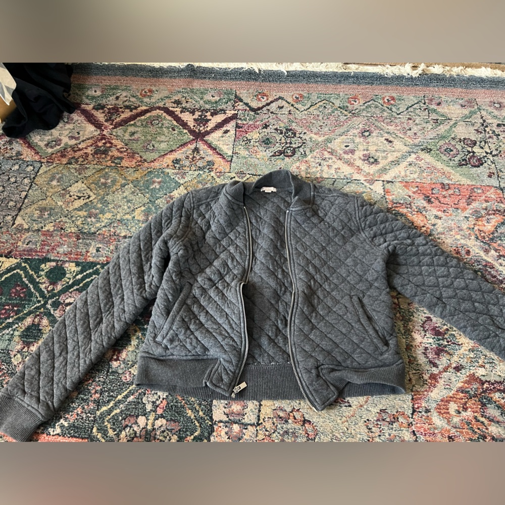 Grey quilted Gap coat size M